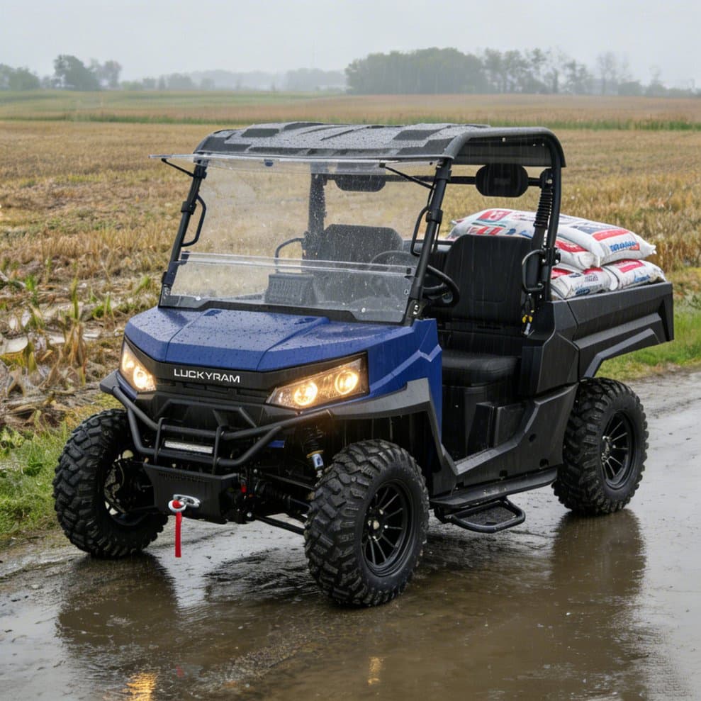 4WD 농장 UTV PKE 열쇠 없는 80-100km 범위 14인치 오프로드 타이어