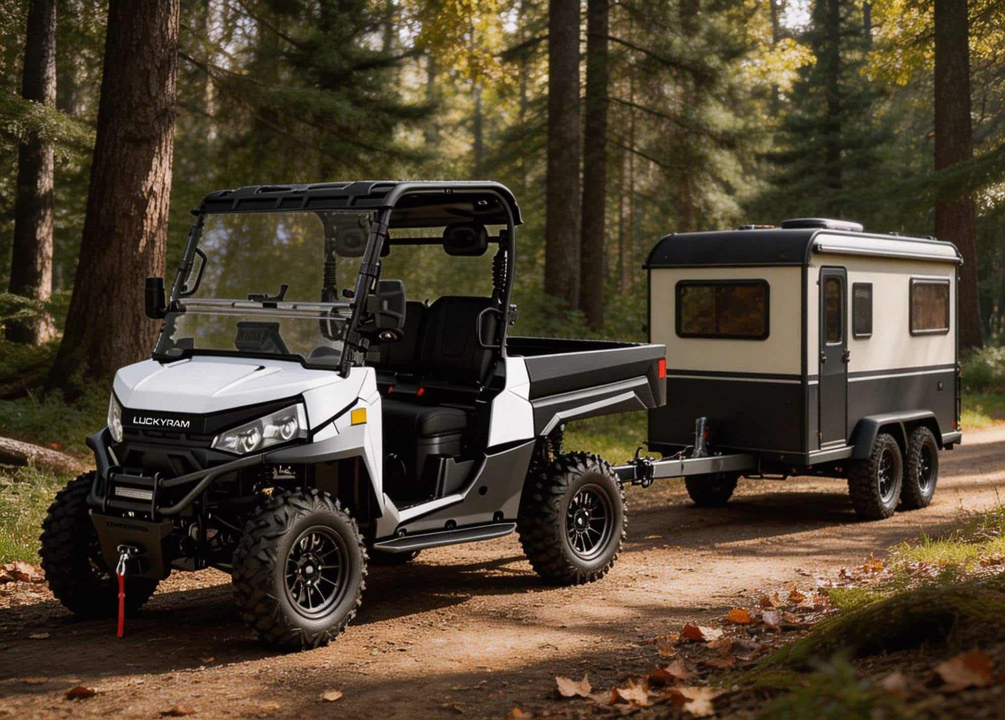 4WD 오프로드 전기 UTV 73.6V PKE 키리스 20KW 피크 출력 670kg