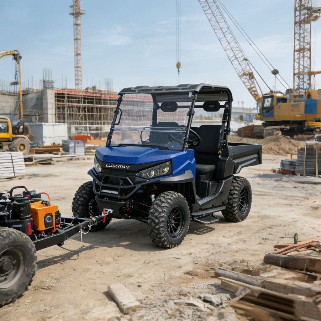 전기 UTV 10KW AC 모터 4WD 73.6V 리튬 배터리 400mm 넘어 가고
