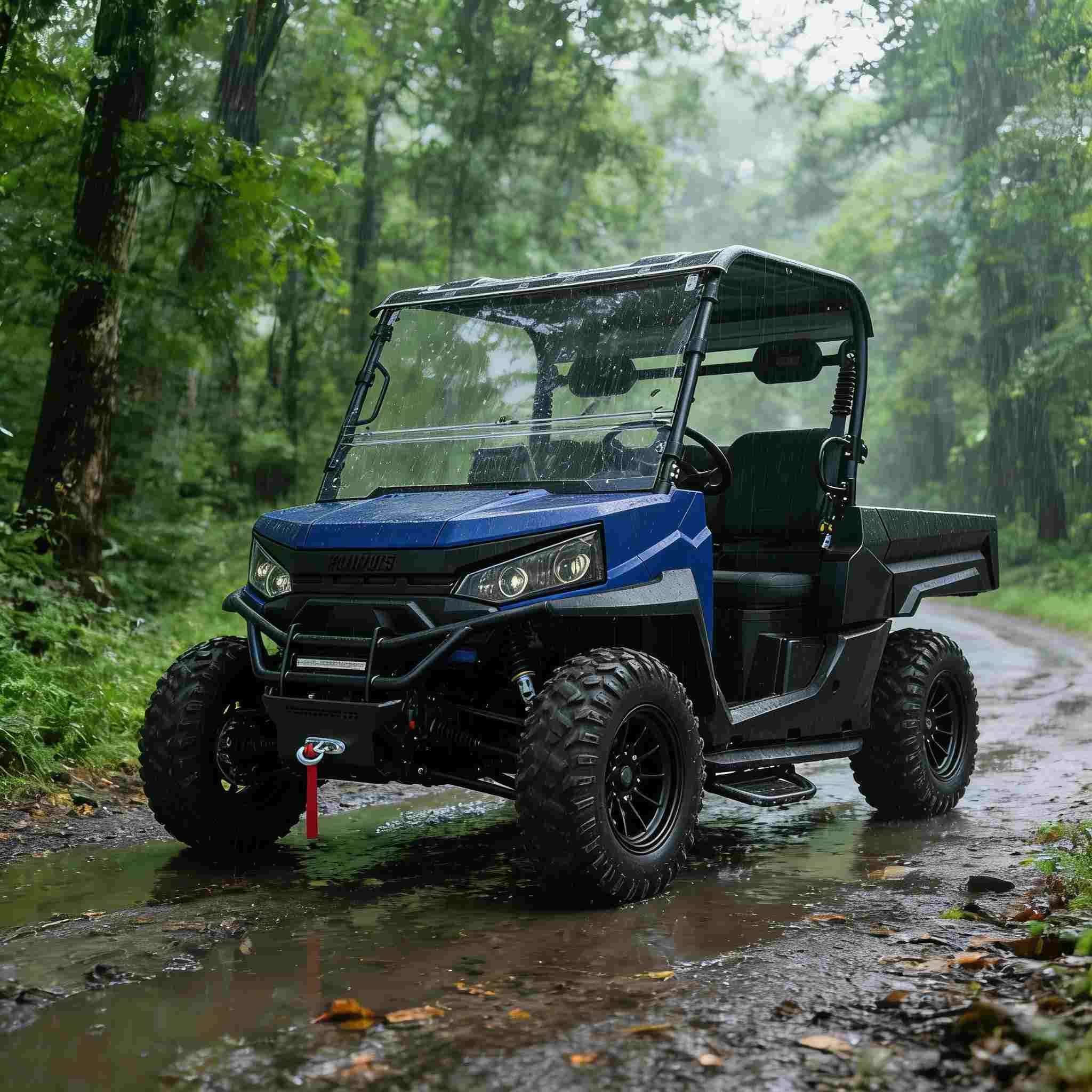 20KW 최고 출력 1000kg 견인 사냥용 전기 UTV 4WD