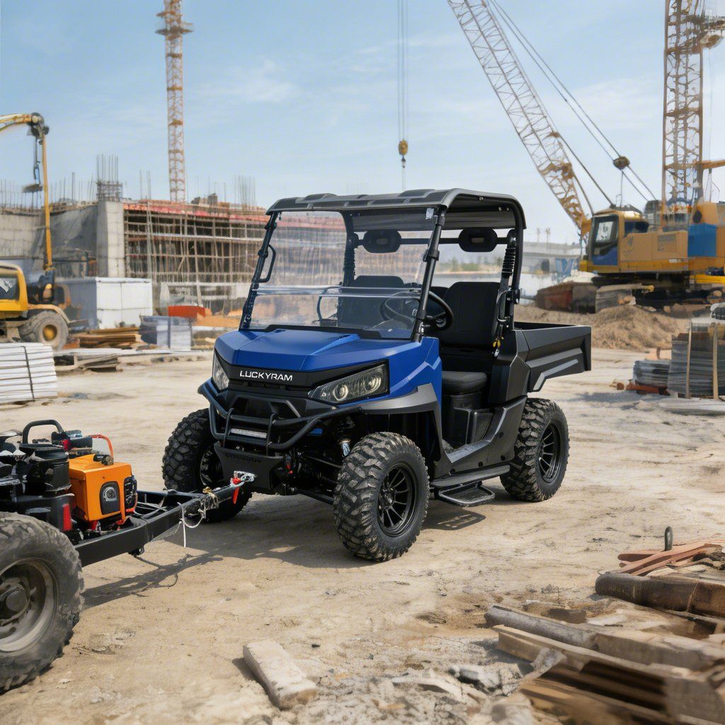 목장 작업 UTV 4WD 10KW AC 모터 670kg 적재 1000kg 견인